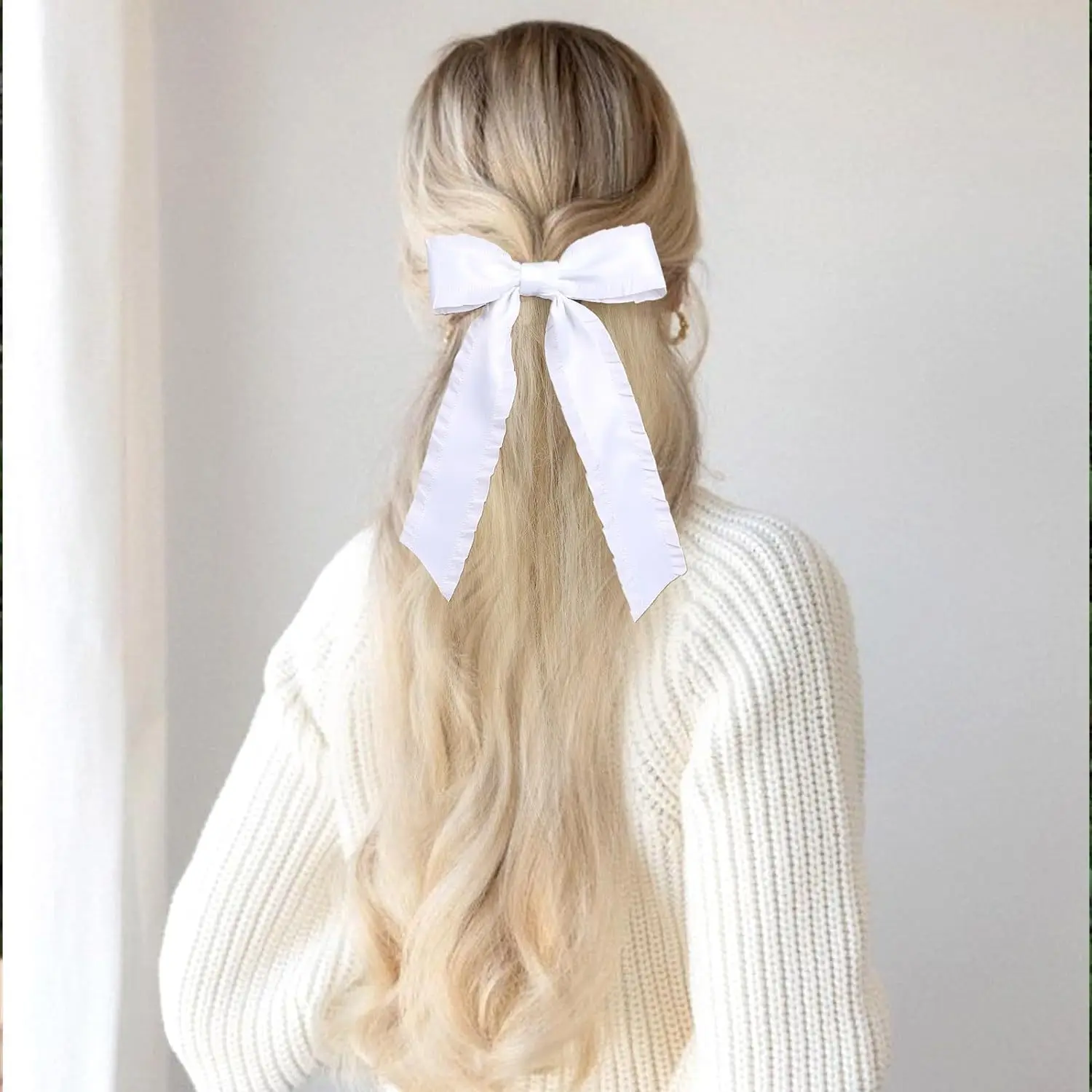2025 Elegant Cute Ribbon Bow Hairpins Women Girls Gift Hair Clips Pin Barrettes Accessories Hairclip Headdress Headwear Ornament