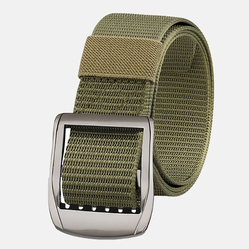 New Men's Alloy Buckle Belt Nylon Tactical Belt Braided Lightweight Breathable Outdoor Sport Daily Commuter For Men Women Belts
