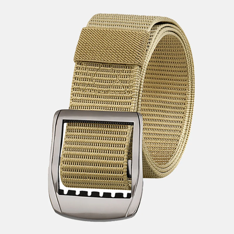 New Men's Alloy Buckle Belt Nylon Tactical Belt Braided Lightweight Breathable Outdoor Sport Daily Commuter For Men Women Belts
