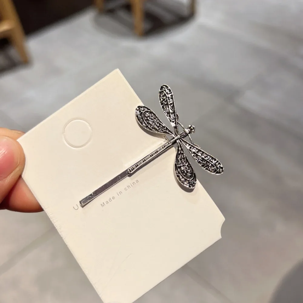 2Pcs/Set Fashion Metal Vintage Dragonfly Barrettes Hairpin Hair Clips For Women Girls Headwear Bangs Side Hair Accessories Gifts