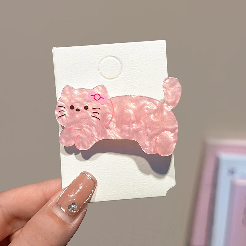 5pcs of Assorted Cute Cartoon Party Hair Clips Featuring Dogs And Cats,Perfect for Girls ,Duckbill clip headband hair clip