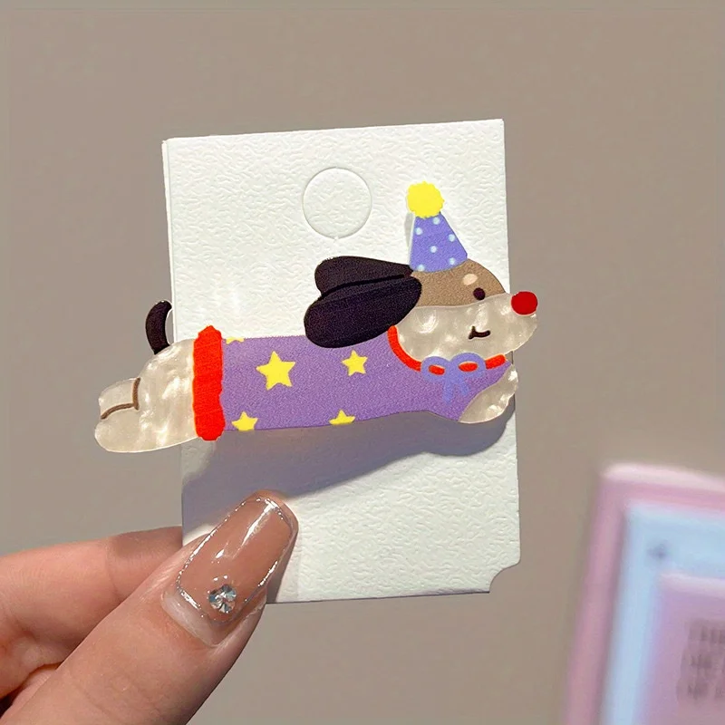 5pcs of Assorted Cute Cartoon Party Hair Clips Featuring Dogs And Cats,Perfect for Girls ,Duckbill clip headband hair clip