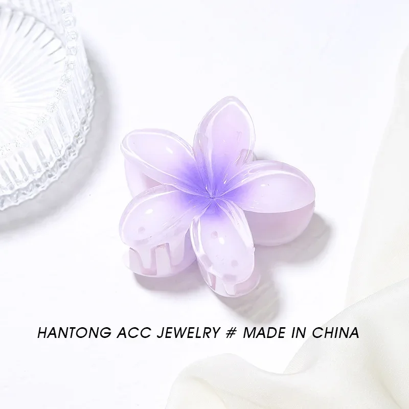 Plumeria Hair Clips Flower Hair Claw Clip Trendy HairClips Korean Hair Accessories For Girls