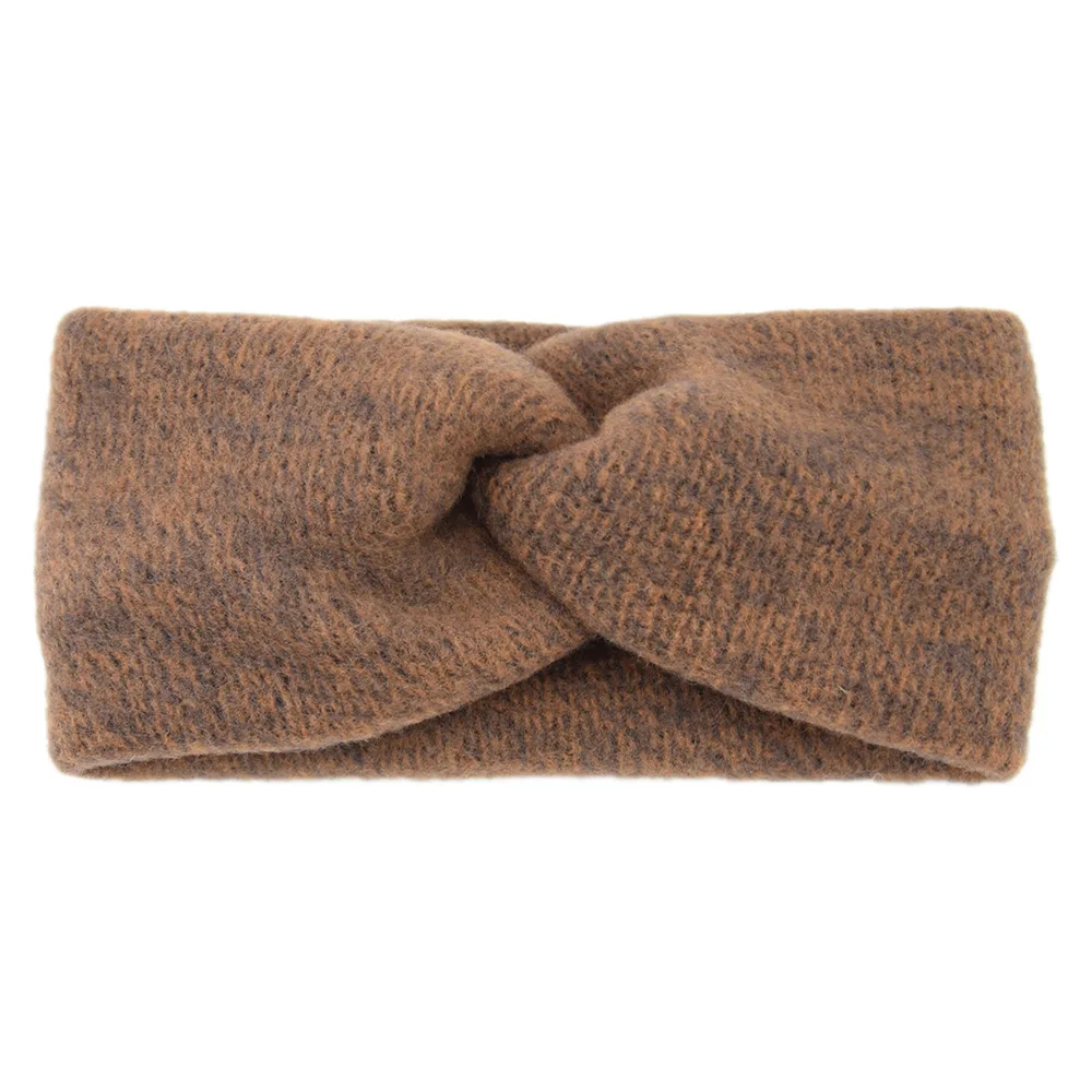 Hot Sale! Women Girls Solid Color Hair Bands Wool Knitted Headbands Cross Turban Bandage Ear Warmer Hairbands Hair Accessories