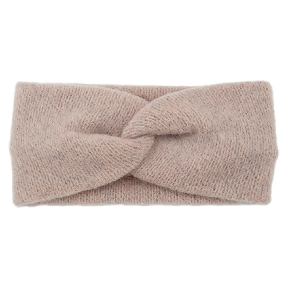 Hot Sale! Women Girls Solid Color Hair Bands Wool Knitted Headbands Cross Turban Bandage Ear Warmer Hairbands Hair Accessories
