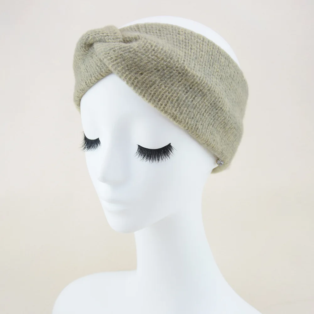 Hot Sale! Women Girls Solid Color Hair Bands Wool Knitted Headbands Cross Turban Bandage Ear Warmer Hairbands Hair Accessories
