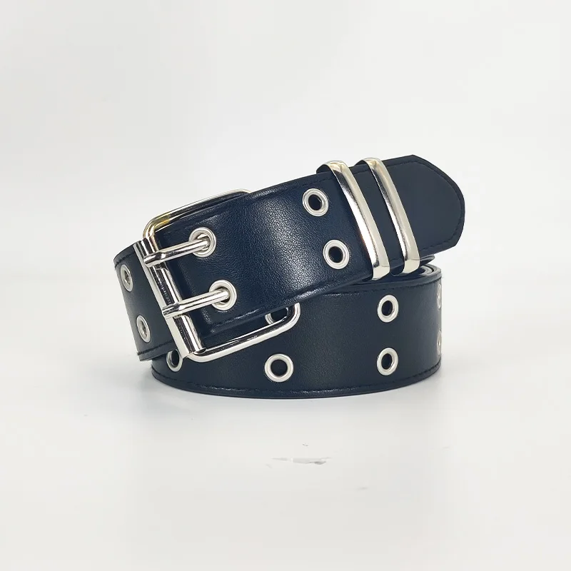 110cm Unisex Men Belts For Women High Quality Double Hole Star Eyelet Hip Hop Rock Style Subculture Y2K Belt Punch Free Size
