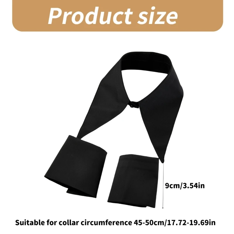 Unique False Collar Casual Decorative Shirt Dress Collar Elegant Wrist Cuffs Lapel