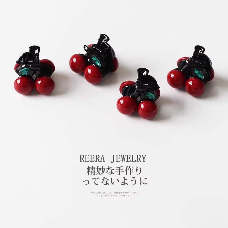 2pcs/set Cute Cherry Small Hair Claws For Women Girls Sweet Hair Ornament Hair Clips Hairpins Hairgrip Fashion Hair Accessories