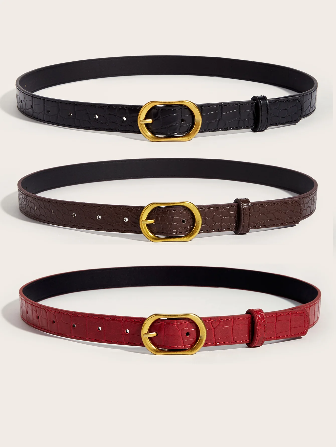 2025 New Belt Women's Korean Edition Decoration Paired with Wine Red Jeans Multi Functional Fashion Belt for Women