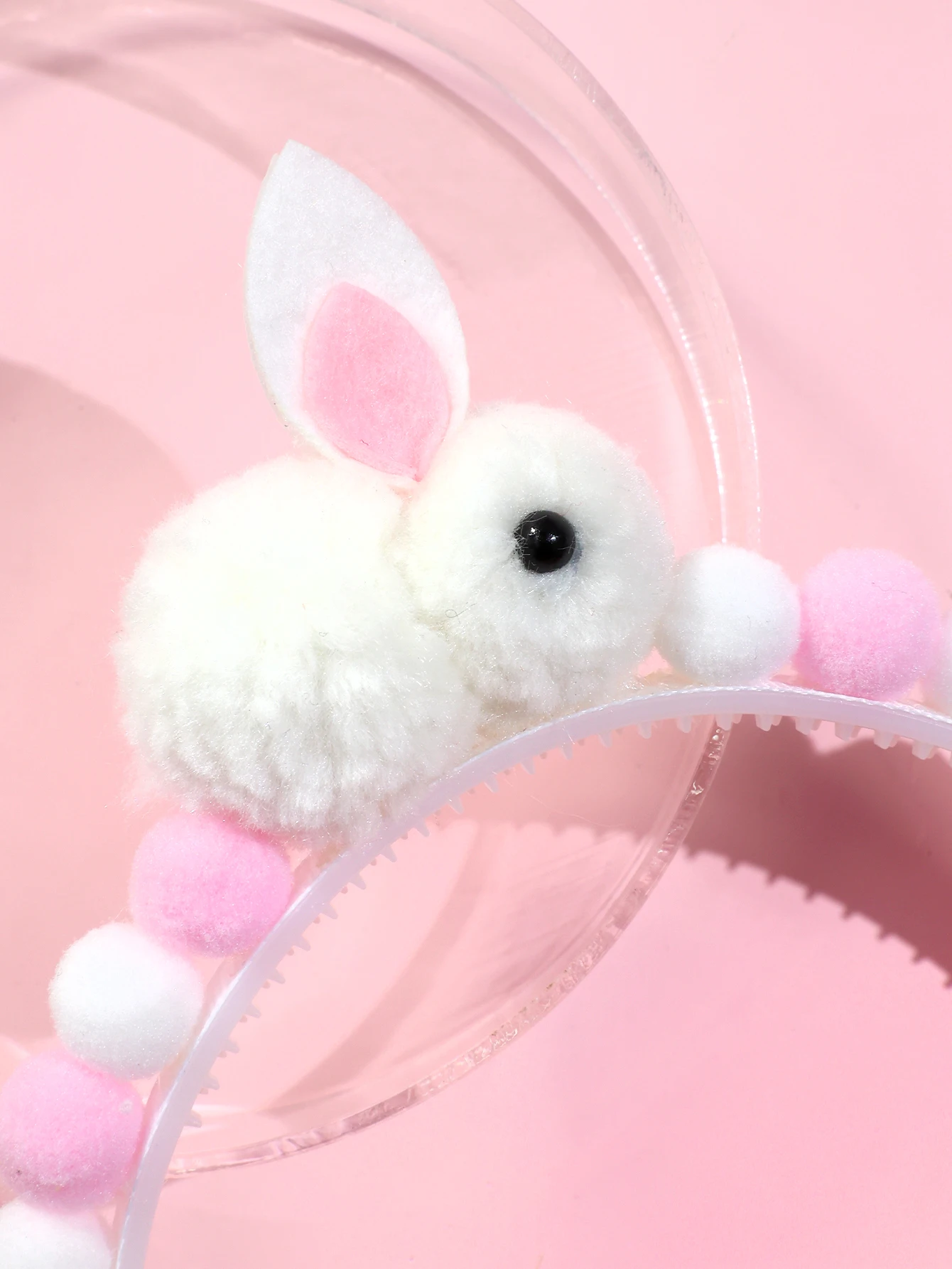 1pc Girls' Bunny Ear Fur Ball Headband Lovely Hair Accessory for Children Hair Bands for Girls Kids Headwear Headband