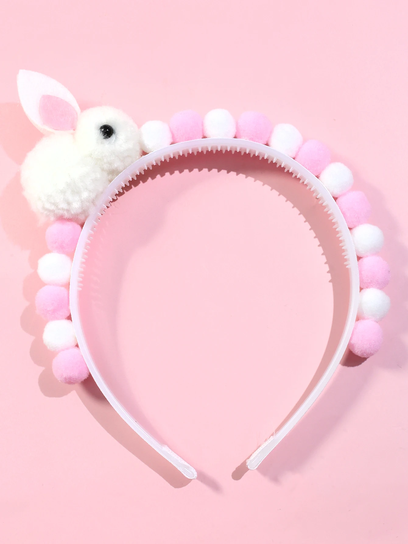 1pc Girls' Bunny Ear Fur Ball Headband Lovely Hair Accessory for Children Hair Bands for Girls Kids Headwear Headband