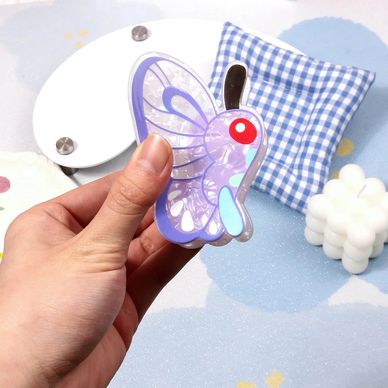 Pocket Monsters Butterfly Hair Claw Clips Cartoon Anime Design for Women & Girls Valentine Gift