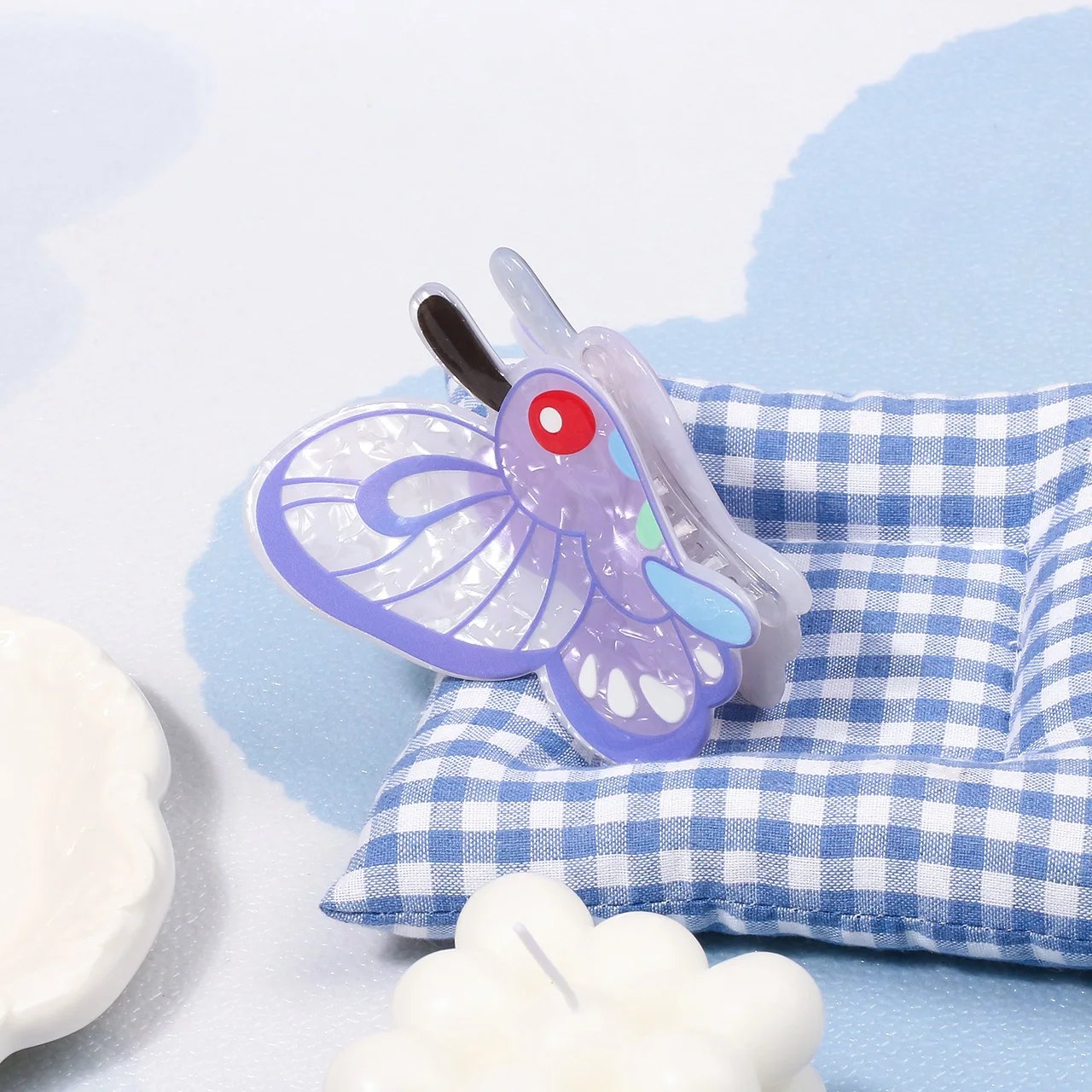 Pocket Monsters Butterfly Hair Claw Clips Cartoon Anime Design for Women & Girls Valentine Gift