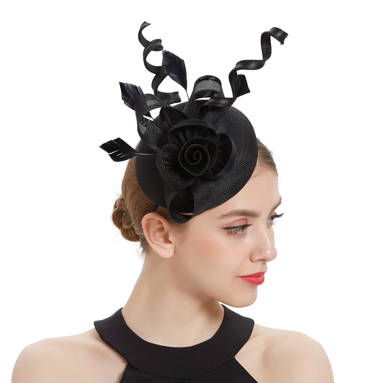 2026 Women Fascinator Hat Folding Accessories Headband Bridal Hair Clip Accessories Kentucky Derby Cocktail Party Festival Hat