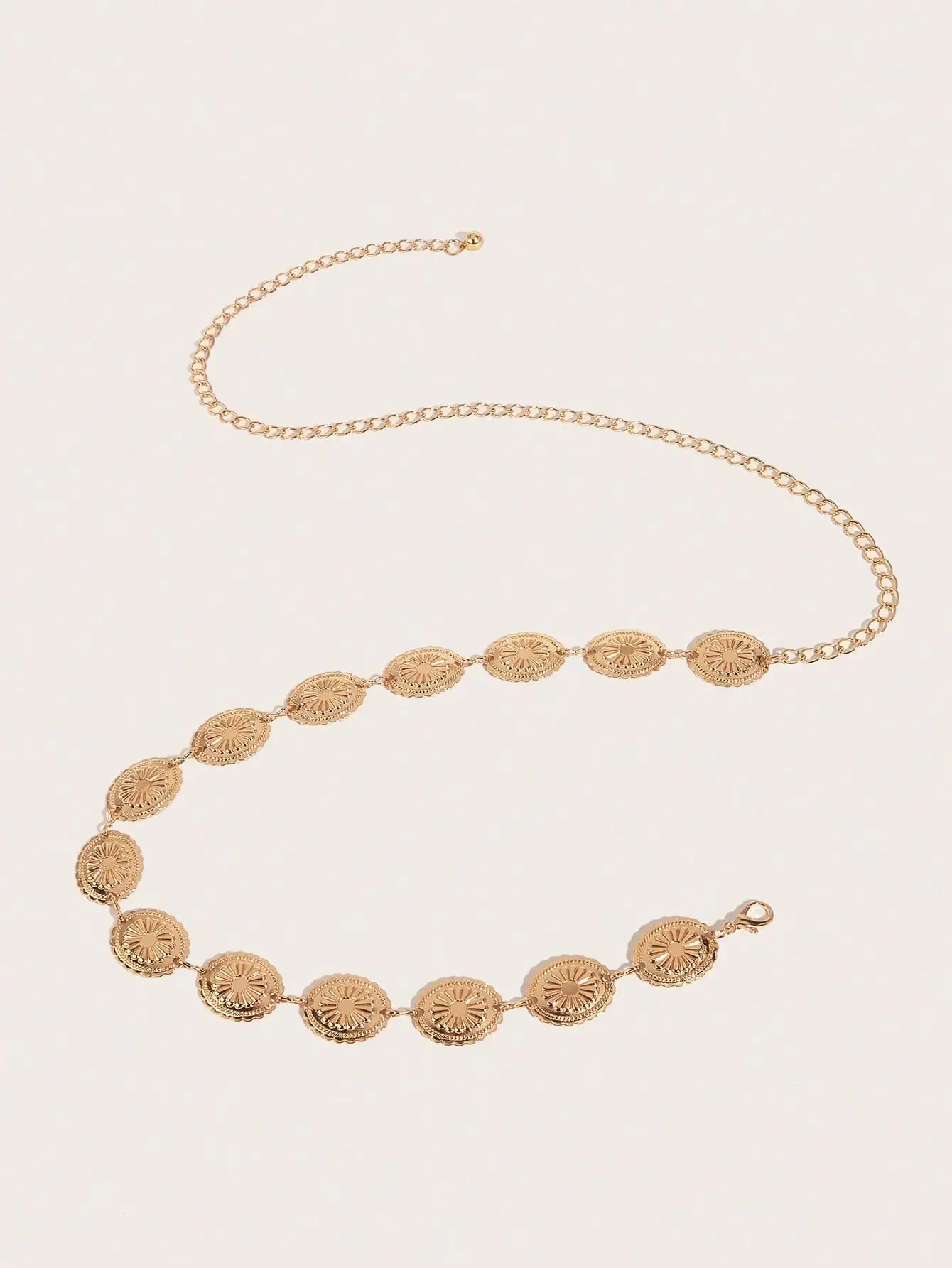 Plus Size Ladies' Large Chain Waist Chain Bohemian Style Pattern Lace Accessories Decoration Dress Accessories Spring, Summer