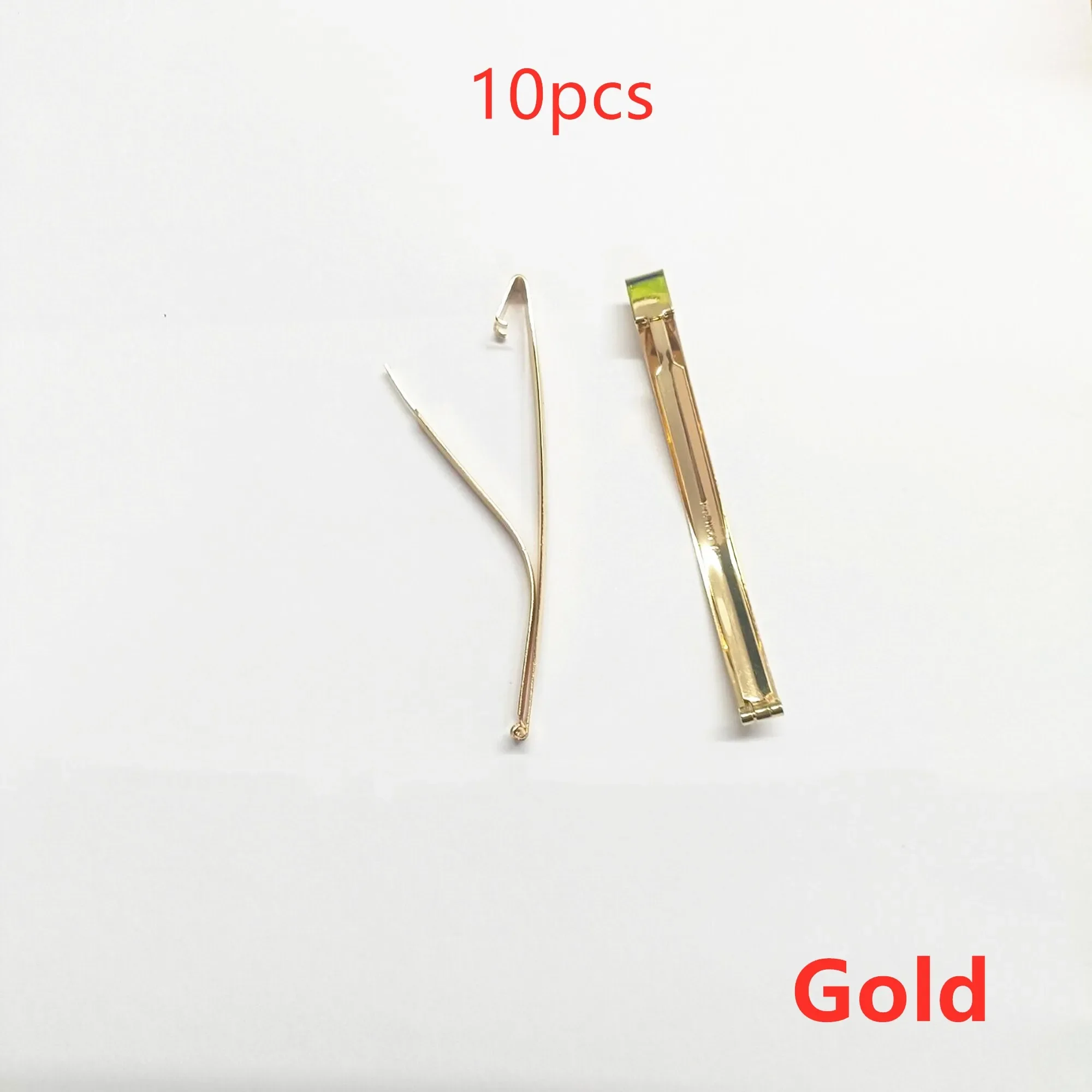10pcs/lot 7cm 9cm Korean shrapnel clip gold/rhodium hair accessories DIY material wholesale