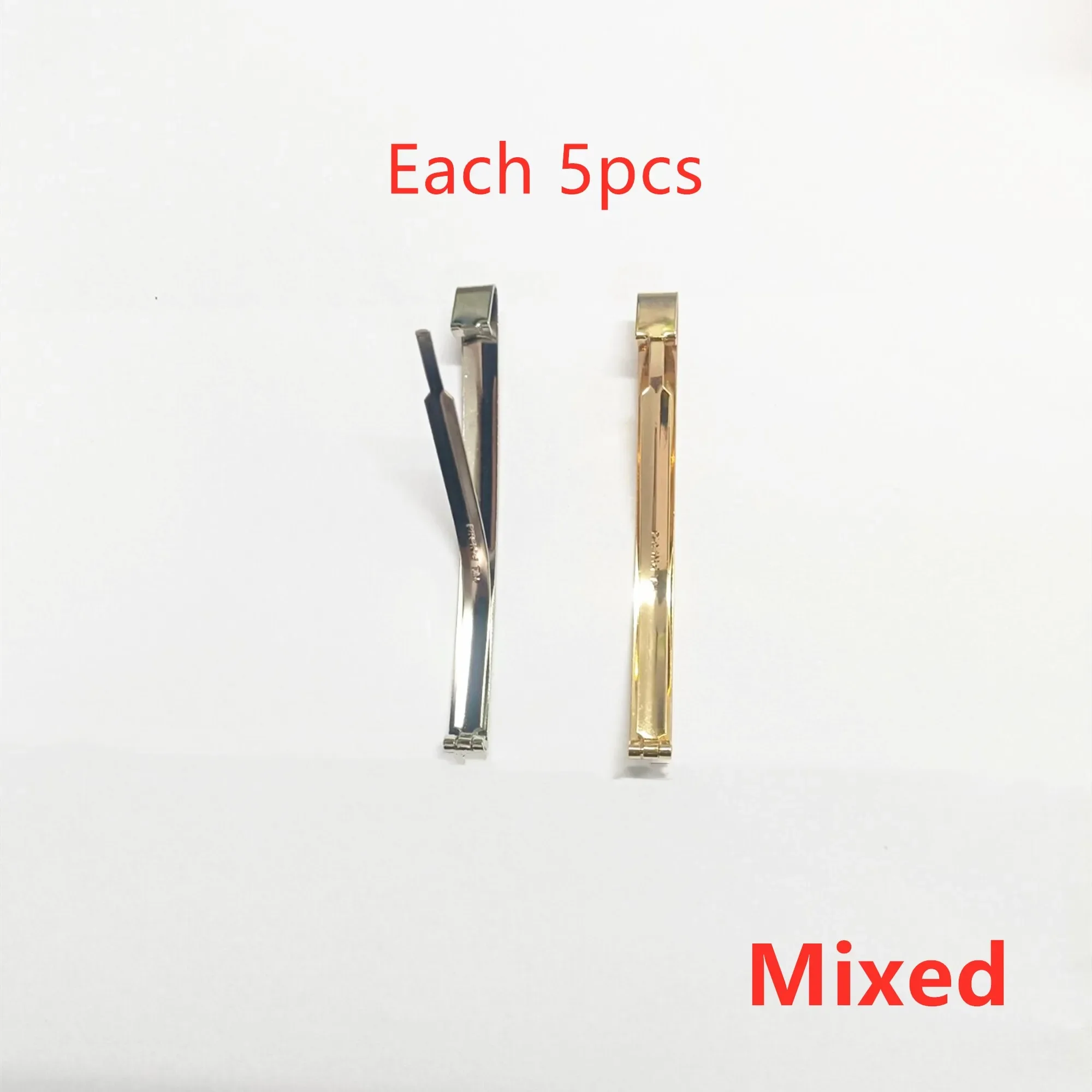 10pcs/lot 7cm 9cm Korean shrapnel clip gold/rhodium hair accessories DIY material wholesale