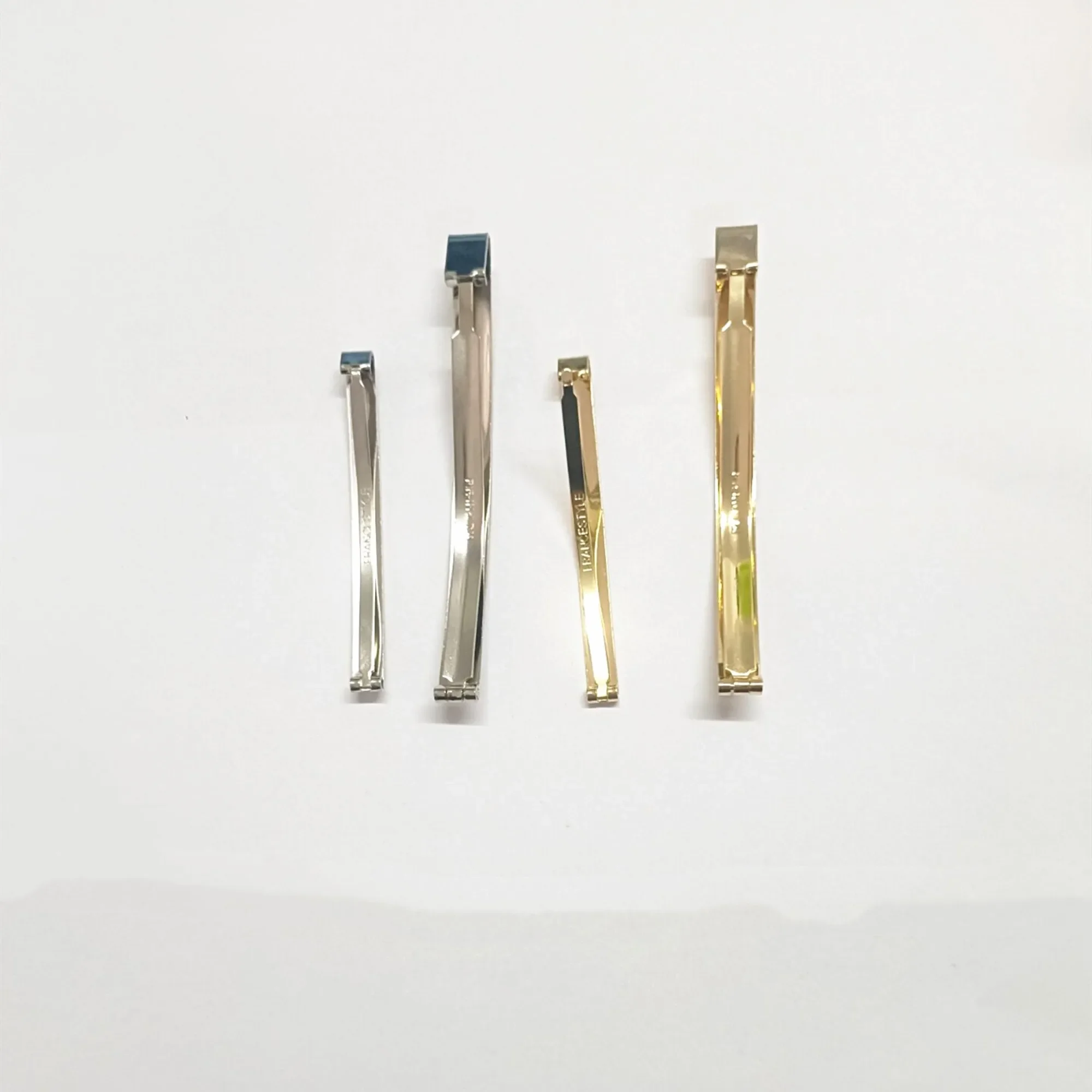 10pcs/lot 7cm 9cm Korean shrapnel clip gold/rhodium hair accessories DIY material wholesale