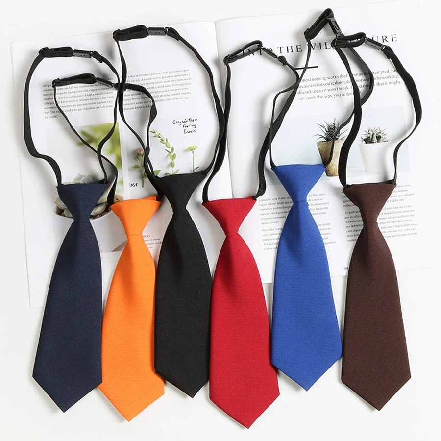 Boys Tie, Toddler Black/Red Tie, Pre-tie Clip on Ties for Boys