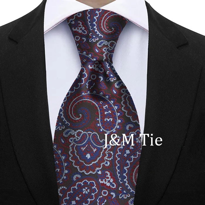 Luxury 7CM Floral Paisley Necktie Green Blue Ties For Man Groom Groomsman Jacquard Woven Ascot Formal Business Party Accessories