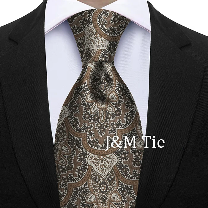 Luxury 7CM Floral Paisley Necktie Green Blue Ties For Man Groom Groomsman Jacquard Woven Ascot Formal Business Party Accessories