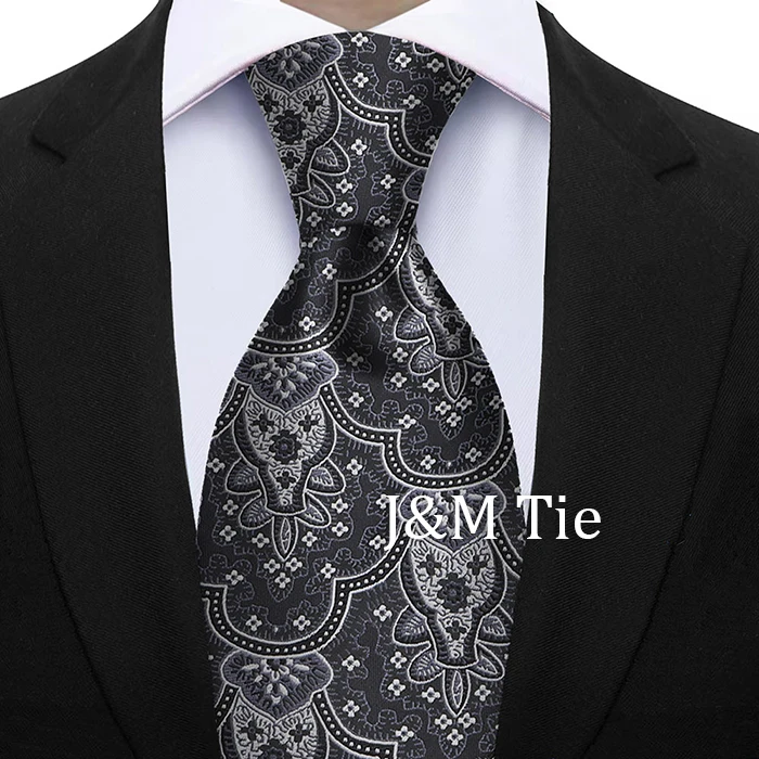 Luxury 7CM Floral Paisley Necktie Green Blue Ties For Man Groom Groomsman Jacquard Woven Ascot Formal Business Party Accessories