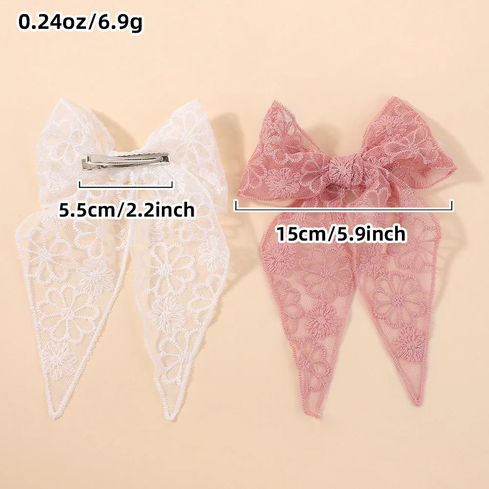 BABY BOWS 1Pcs Big Bowknot Yarn Hair Clip for Women Girls Elegant Polka Dot Hairgripes 6x11inch Ponytail Holder Headwear Clips