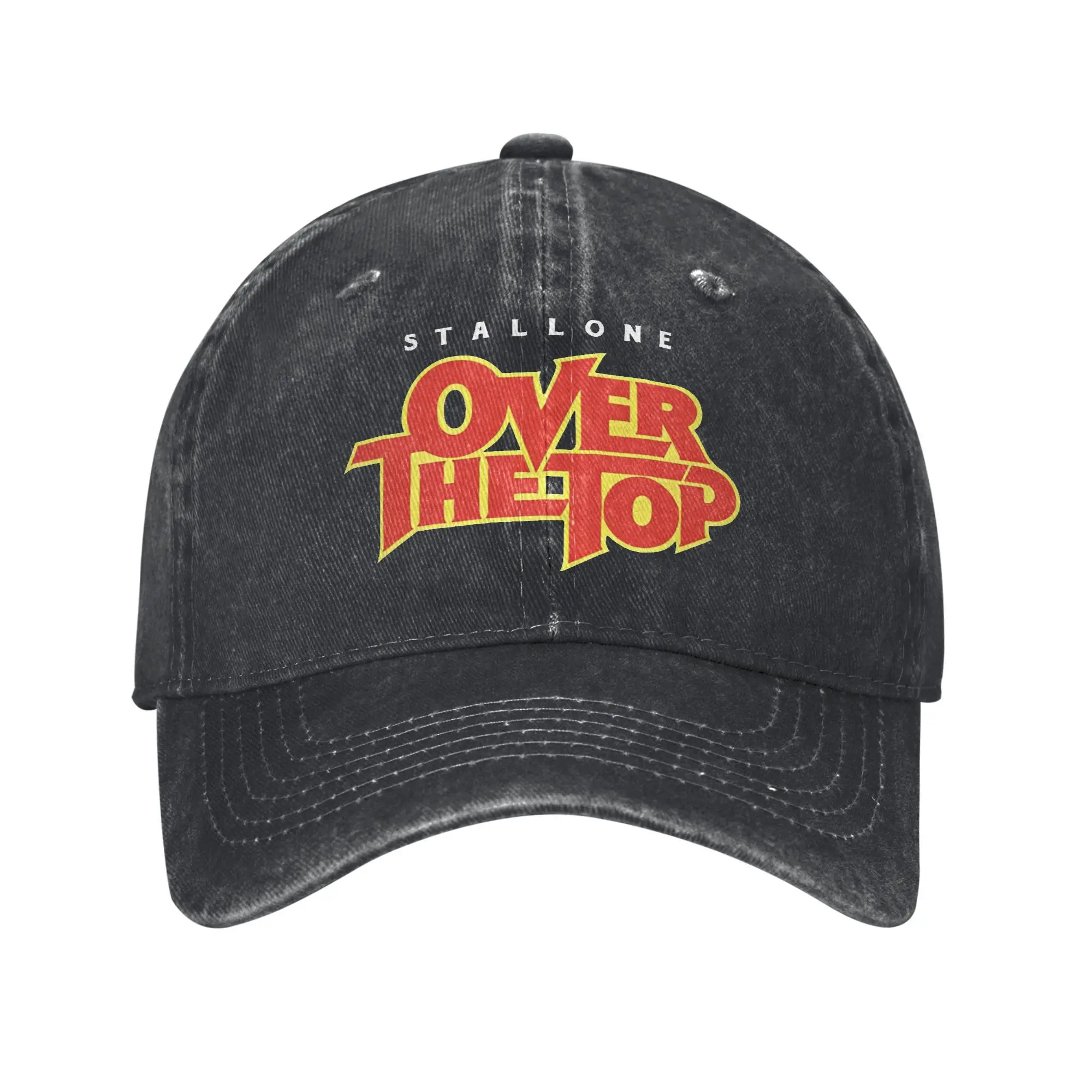 Over The Top Logo Movie Baseball Cap Lincoln Hawk Distressed Denim Washed Hat Vintage Outdoor All Seasons Adjustable Sun Cap
