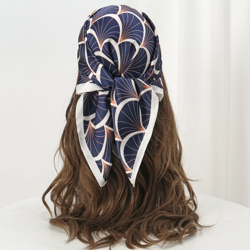 2025 70cm Silk Square Satin Scarf Women Paisley Print Neck Tie Summer Hair Wrist Bandana Headkerchief Shawl Wrap Hijab Echarpe