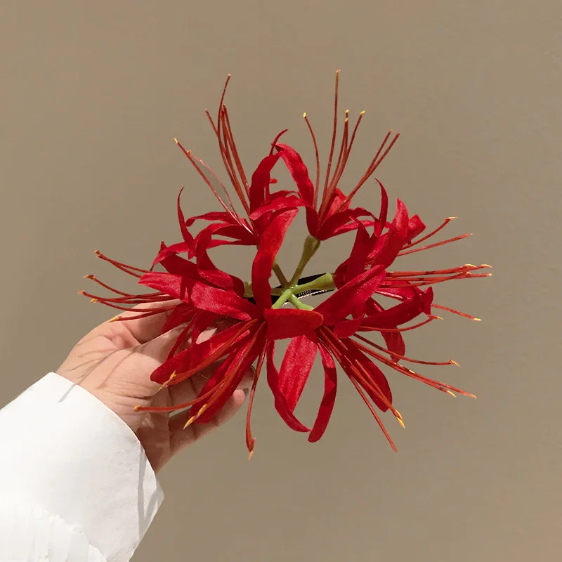 Half Shore Flower Simulation Flower Hair Clip Side Hair Accessory