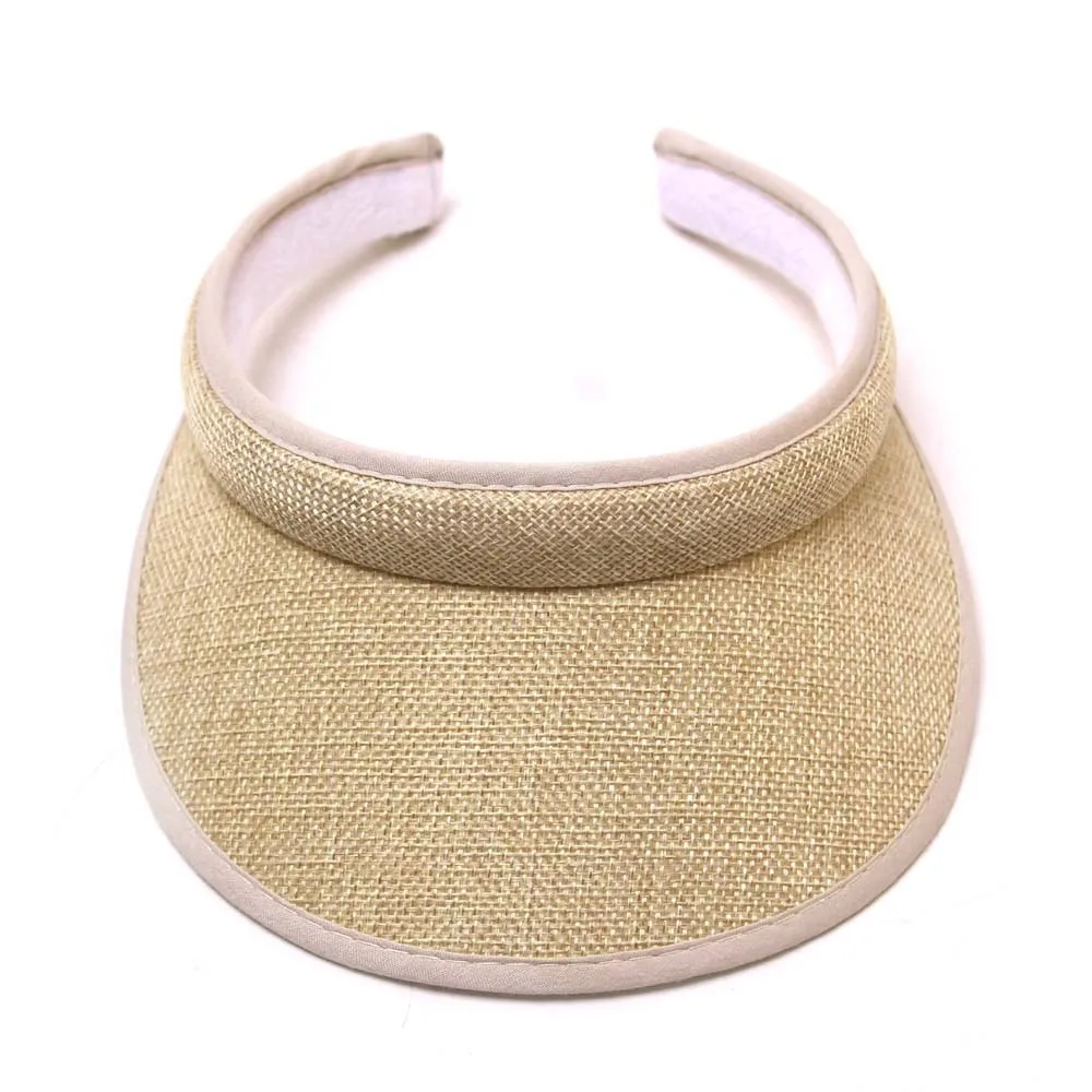 Parent-Child Visor Cap Spring Summer Beach Sunhat Adults Children UV Protection Travel Outdoor Hat Wide Brim Simple Sun Visor