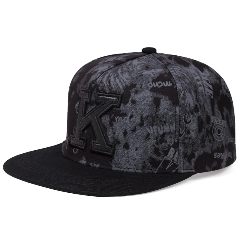 2026 Spring/Summer New Printed K Letter Baseball Cap Young Men and Women Hip-hop Flat-brimmed Hat Outdoor Sports Sunscreen Hat