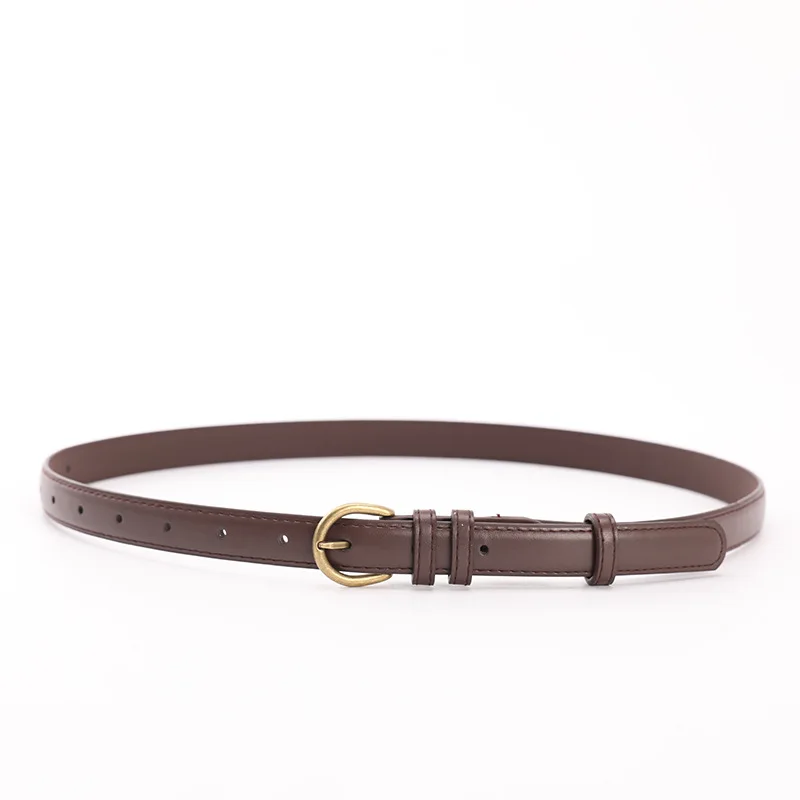 Soft and fashionable thin belt for women simple and versatile decorative jeans belt dress thin belt for women