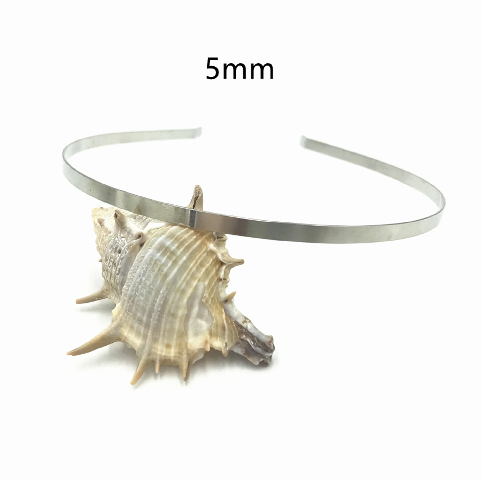 20Pcs 1.2mm 3mm 5mm 7mm 10mm Metal Hairband Wholesale Gold Silver Black Headband for Girls Hair Crafts Hair Hoop Headwear