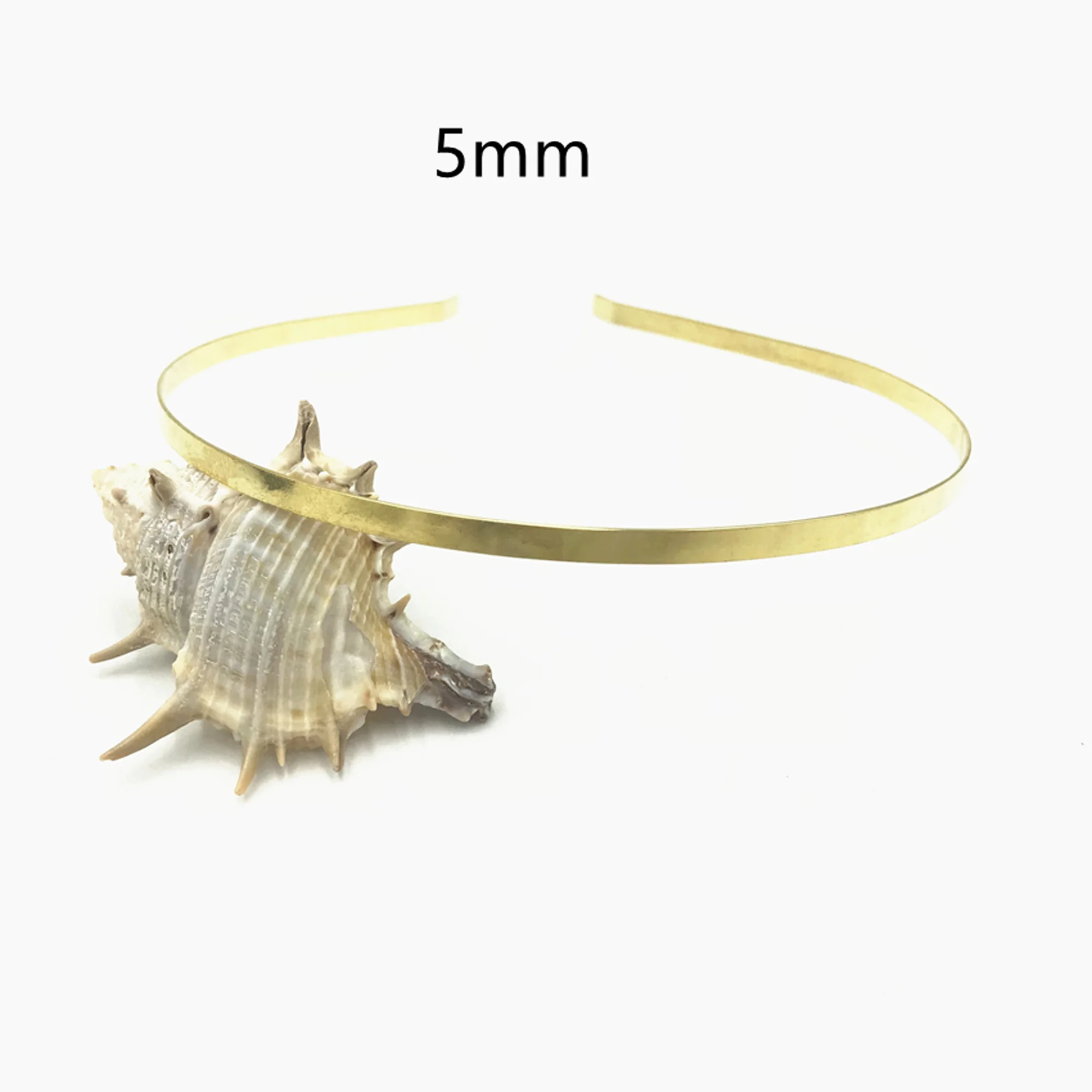 20Pcs 1.2mm 3mm 5mm 7mm 10mm Metal Hairband Wholesale Gold Silver Black Headband for Girls Hair Crafts Hair Hoop Headwear