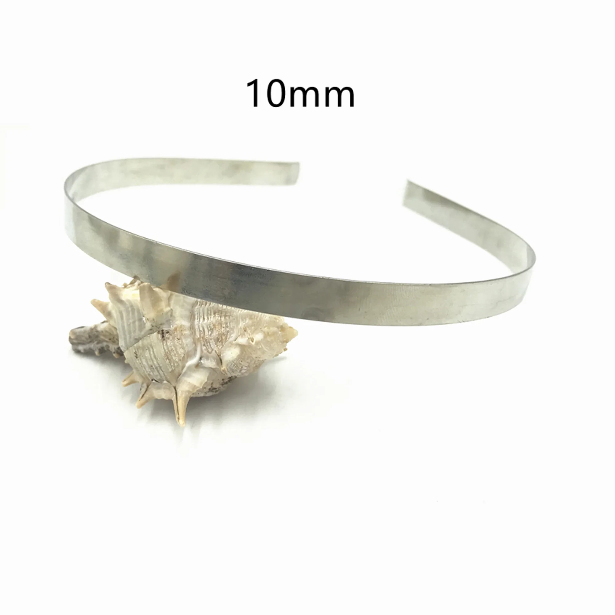 20Pcs 1.2mm 3mm 5mm 7mm 10mm Metal Hairband Wholesale Gold Silver Black Headband for Girls Hair Crafts Hair Hoop Headwear