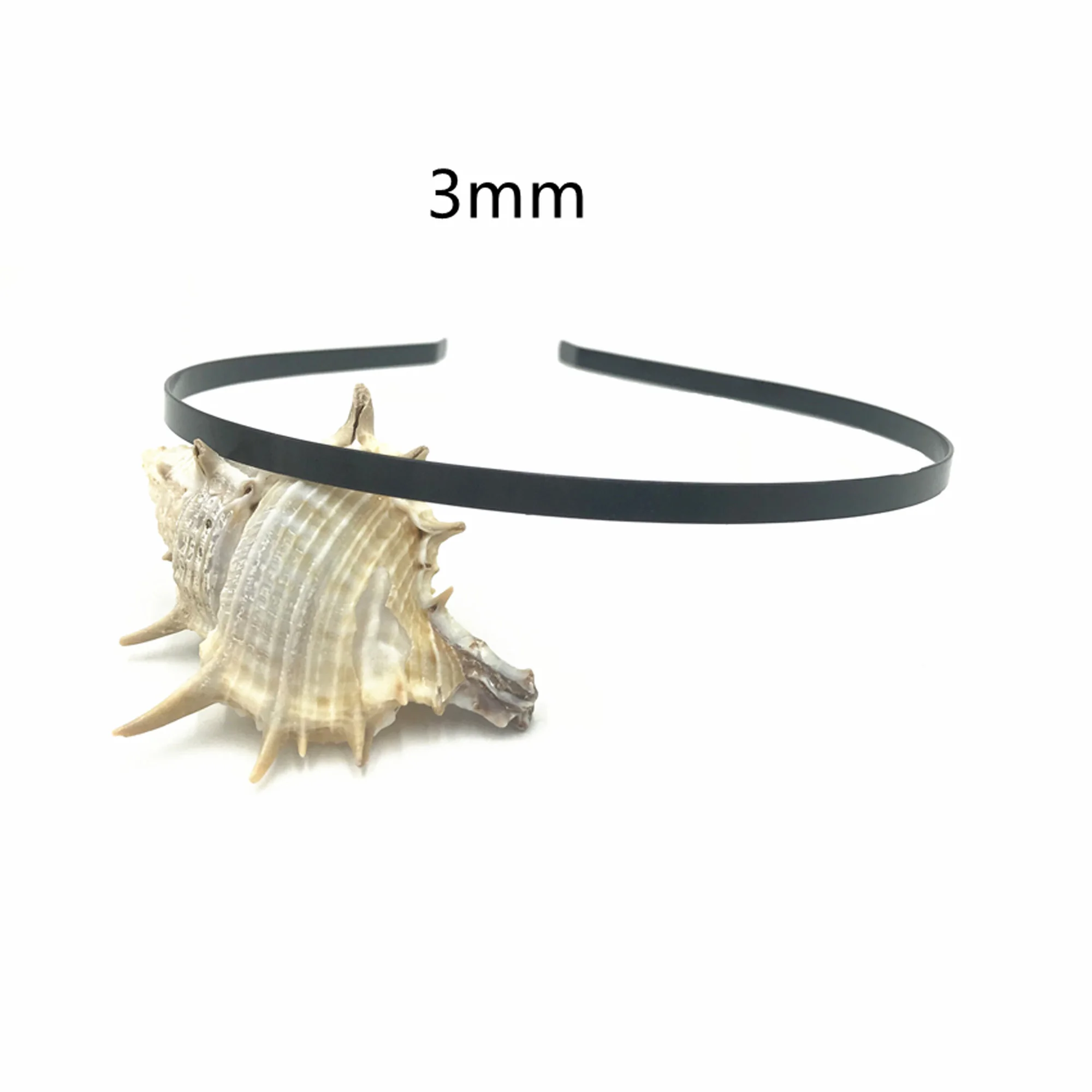 20Pcs 1.2mm 3mm 5mm 7mm 10mm Metal Hairband Wholesale Gold Silver Black Headband for Girls Hair Crafts Hair Hoop Headwear