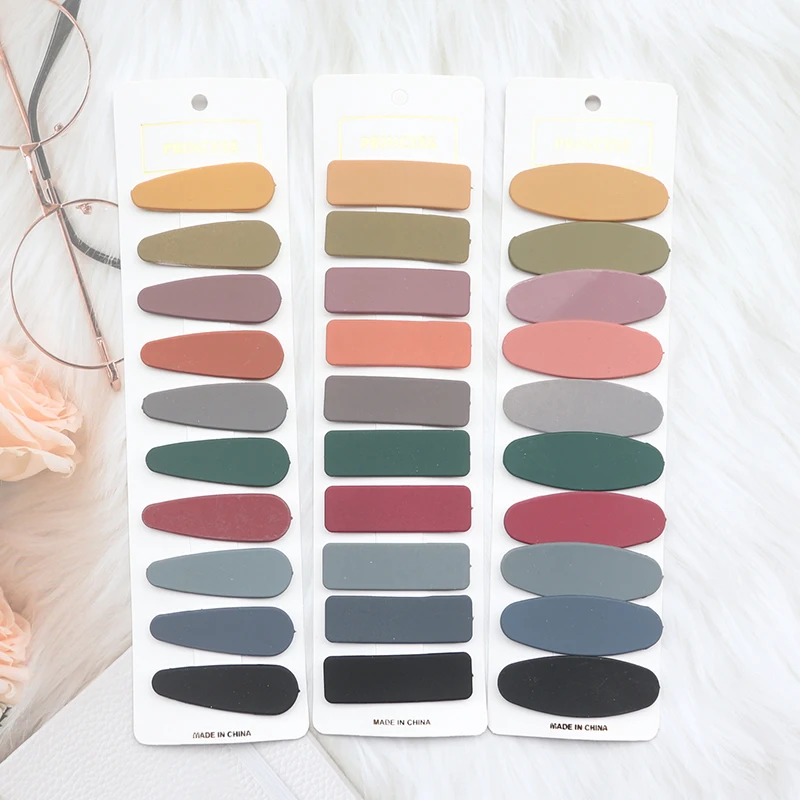 10pcs/set Snap Hair Clips BB Hairpin Candy Color Metal Barrettes for Kids Women GirlsHair Accessories Metal Hair Hairgrip