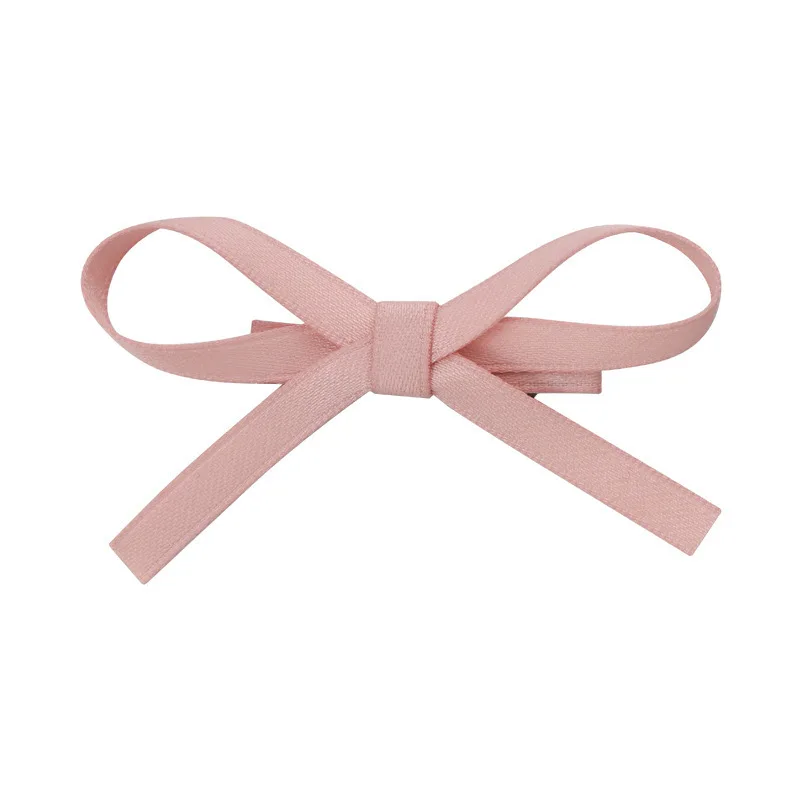 3pcs Ballet Style~Woven Ribbon Bow Hair Clip New Style Does Not Harm Hair, Internet Famous Side Cross Women's Bangs Clip