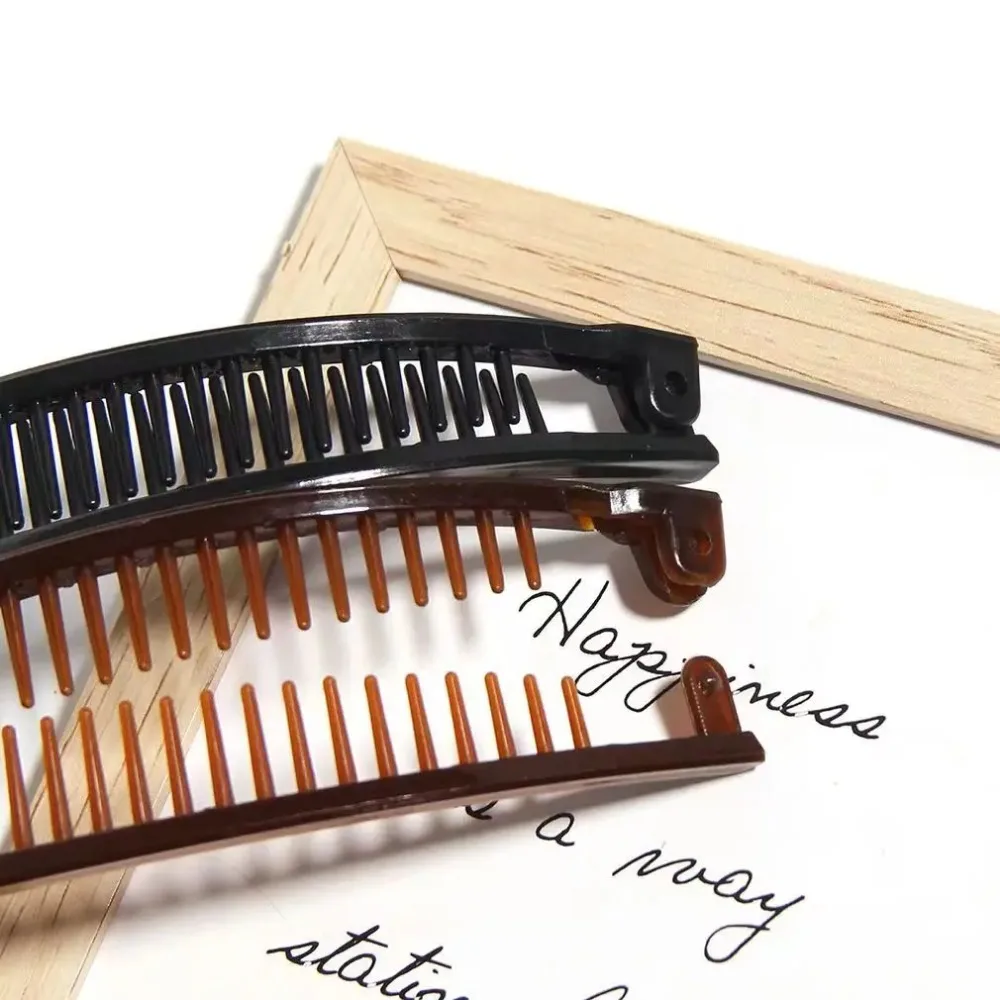 3Pcs Vintage Banana Hair Clips for Women Wave Combs Hairpin Hair Style Tools Solid Color Fashion Practical Hair Accessories