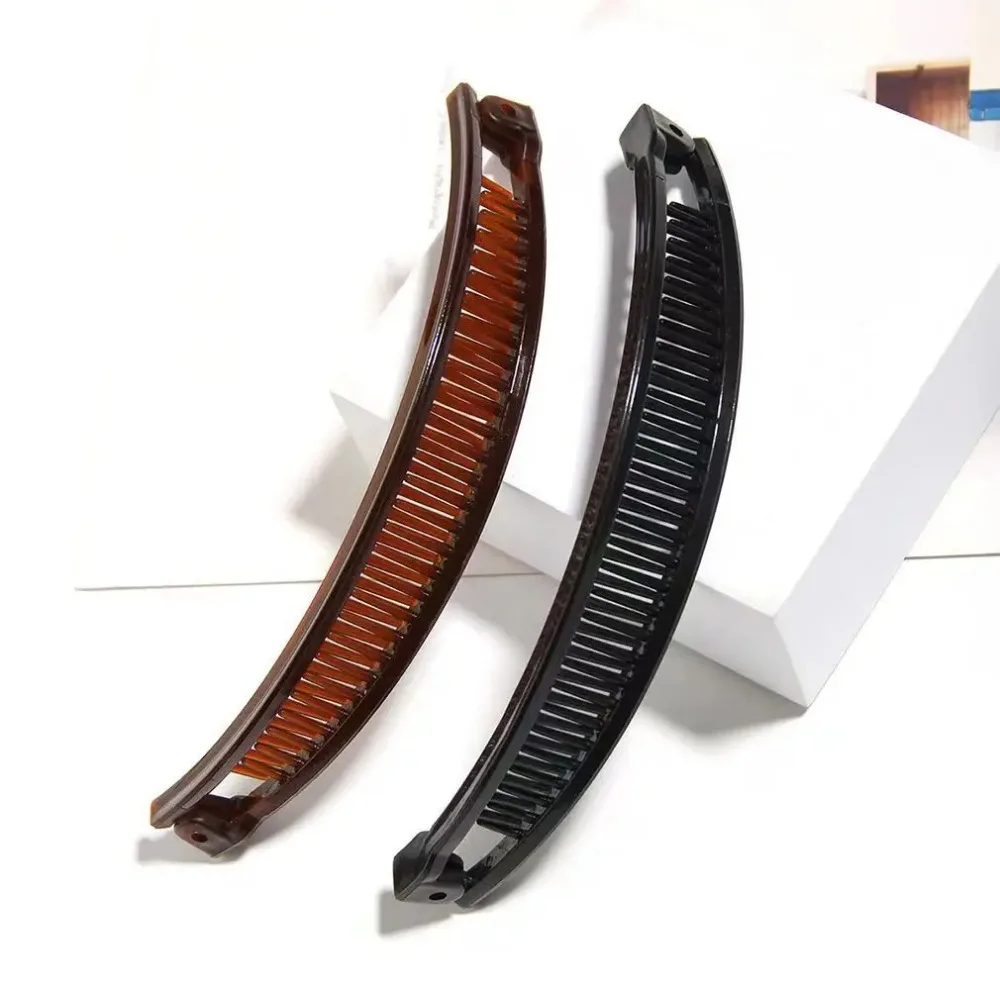 3Pcs Vintage Banana Hair Clips for Women Wave Combs Hairpin Hair Style Tools Solid Color Fashion Practical Hair Accessories