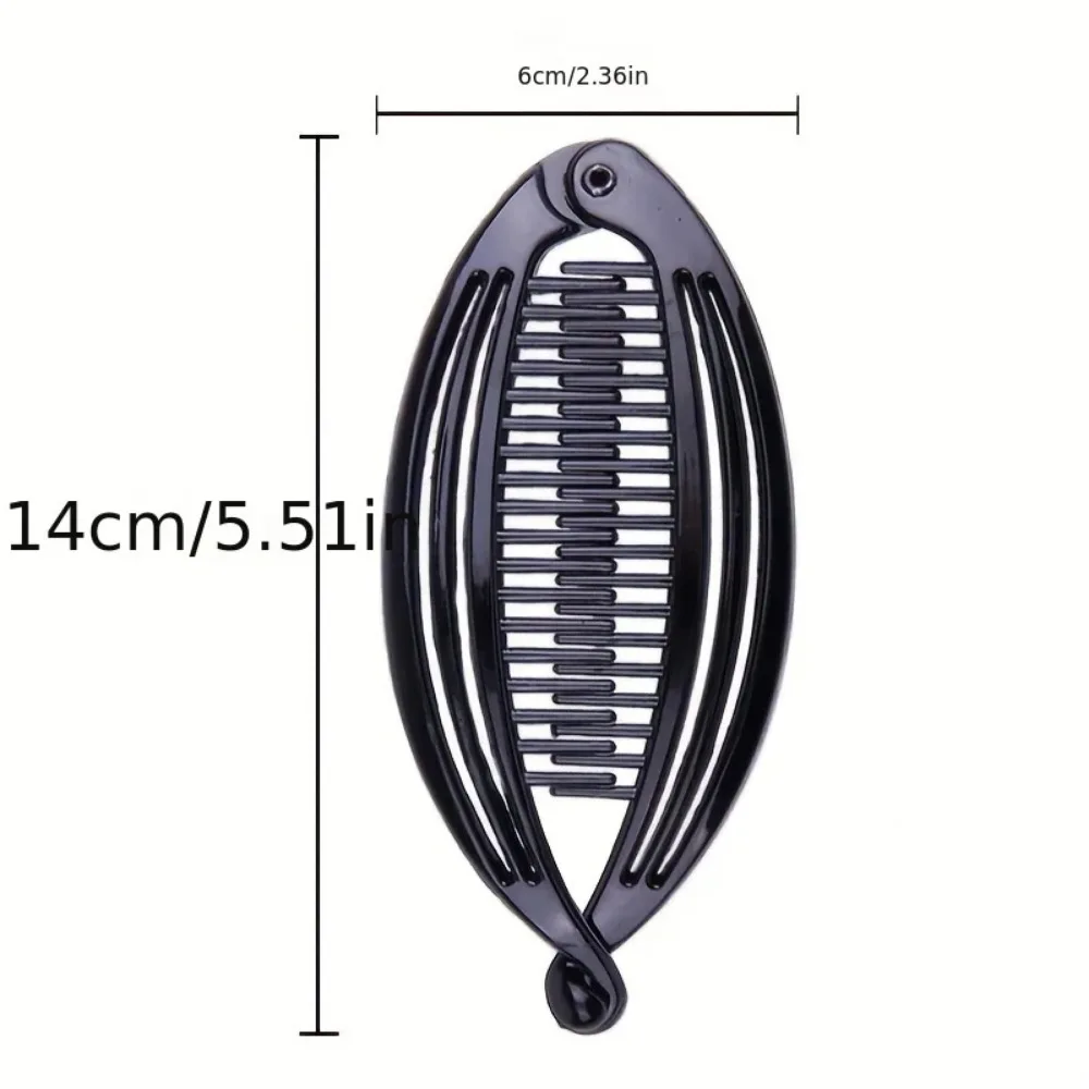 3Pcs Vintage Banana Hair Clips for Women Wave Combs Hairpin Hair Style Tools Solid Color Fashion Practical Hair Accessories