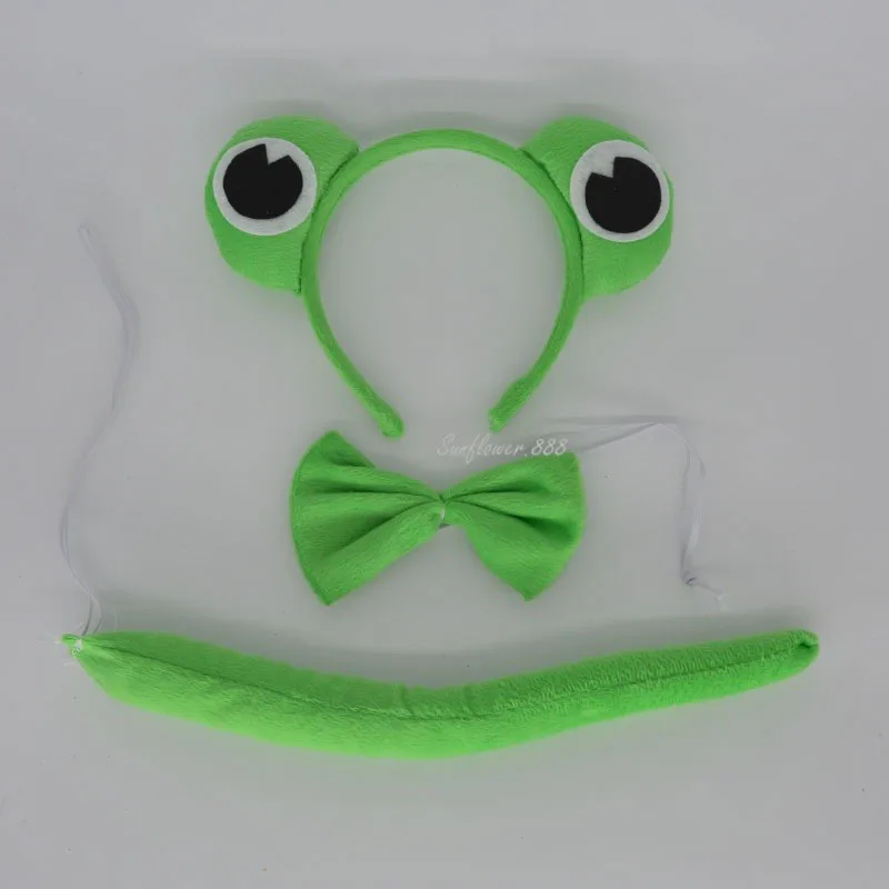 Green Frog Animal Ear Headband Girls Boy Adult Hairband Party Birthday Cosplay Costume Wedding Festival