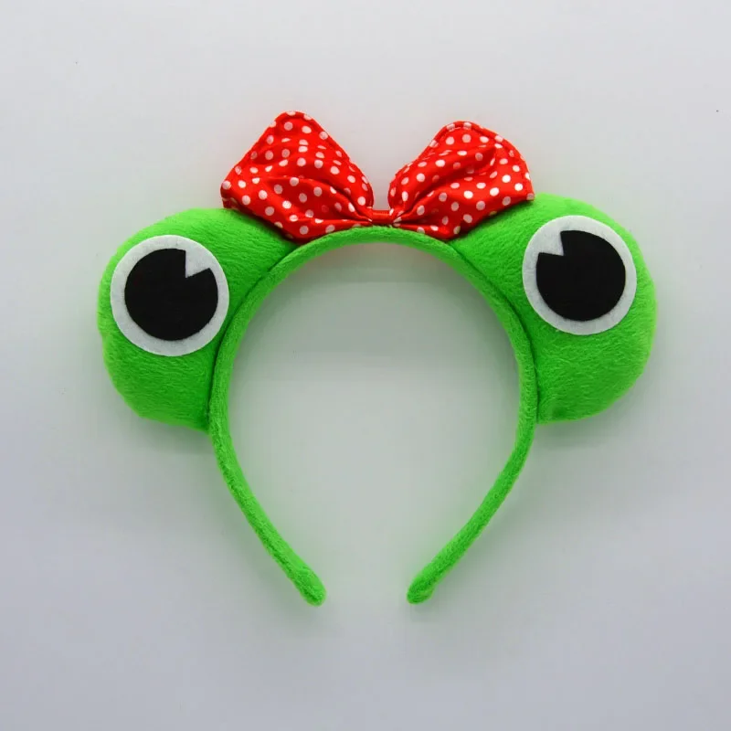 Green Frog Animal Ear Headband Girls Boy Adult Hairband Party Birthday Cosplay Costume Wedding Festival