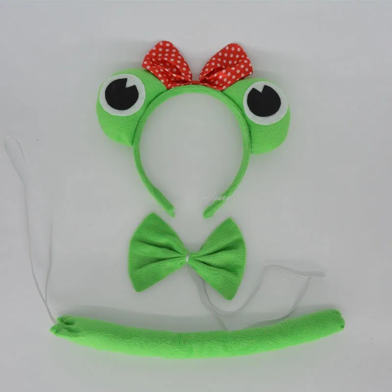 Green Frog Animal Ear Headband Girls Boy Adult Hairband Party Birthday Cosplay Costume Wedding Festival