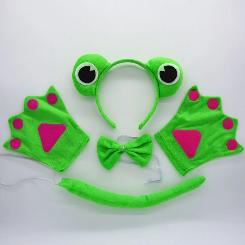 Green Frog Animal Ear Headband Girls Boy Adult Hairband Party Birthday Cosplay Costume Wedding Festival