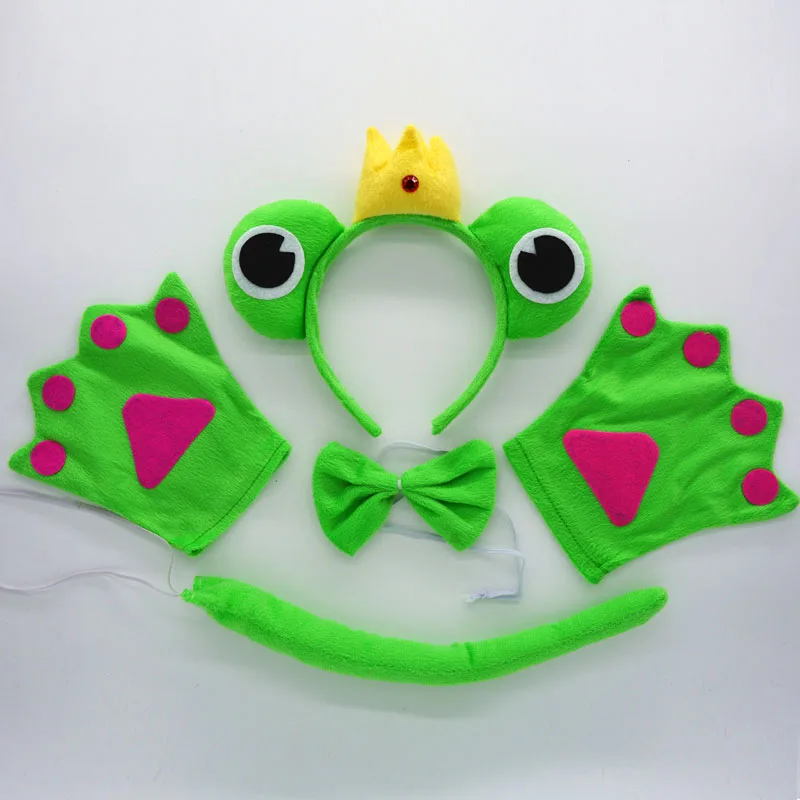 Green Frog Animal Ear Headband Girls Boy Adult Hairband Party Birthday Cosplay Costume Wedding Festival