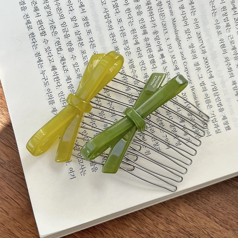 South Korea France Bow Hairpin Princess Head Inverted Comb Disc Hair Ball Head Side Hairpin