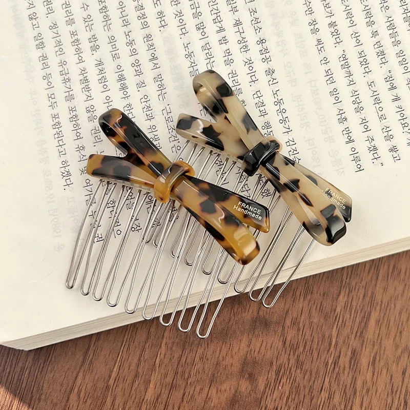 South Korea France Bow Hairpin Princess Head Inverted Comb Disc Hair Ball Head Side Hairpin